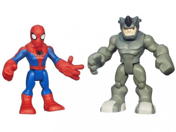 Bonecos Spider-Man e Rhino - Marvel Super Hero Adventures