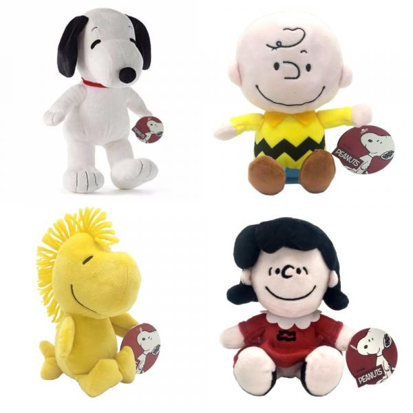 Bonecos Turma do Snoopy Pelucia Dtc - Kit C/ 4 Personagens