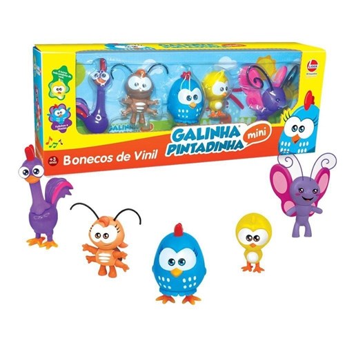 Bonecos Vinil Galinha Pintadinha Familia - Lider Brinquedos