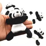 Bonito Pequeno Presente de Pelúcia Preto e Branco Panda Imã de Geladeira Magnética Adesivos