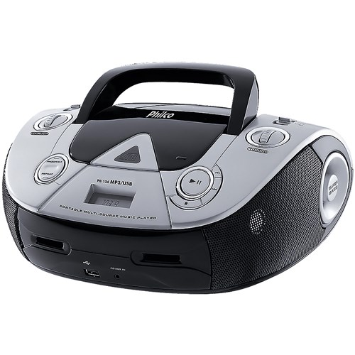 Boombox Áudio PB126 MP3 USB CD Player Philco - Bivolt