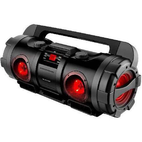Boombox Bazooka SP218 Multilaser Bluetooth - Preta Vermelha