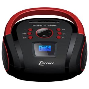 Boombox Rádio FM com USB, Micro SD, Bluetooth, MP3 Player e Entrada Auxiliar - Lenoxx