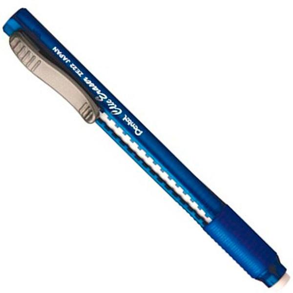 Borracha Pentel Caneta Clic Eraser Azul