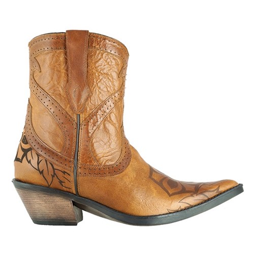 Bota Texana Hb Agabe Boots 101.002 - Gn Caramelo - Sola de Borracha - TR - Hb - Agabê Boots