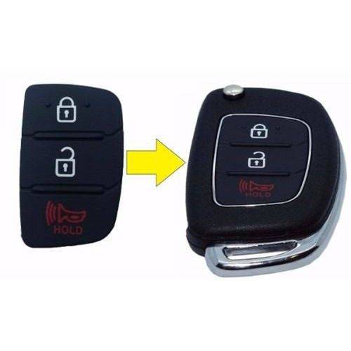 Tudo sobre 'Capa Botão de Borracha Telecomando da Chave Hyundai Hb20 3 Botões'