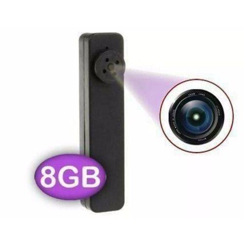 Botão Espião Micro Câmera Escondida Foto Vídeo Áudio 8 Gb