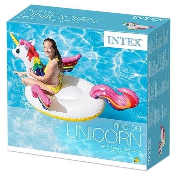 Bote Inflável Ride On Unicórnio Intex