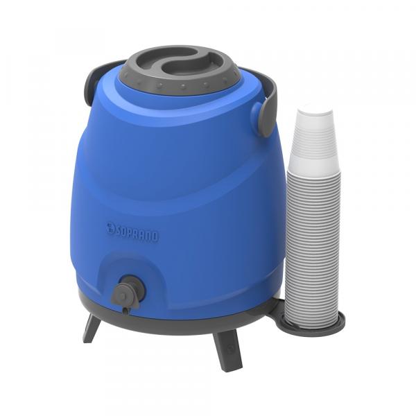 Botijão Cooler Térmico com Porta Copos Tripe 9l Aspen Azul - Soprano