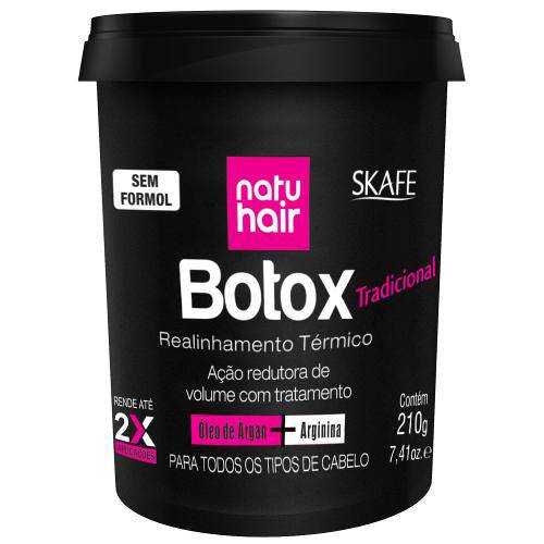 Tudo sobre 'Botox Tradicional Natu Hair Skafe 210g'