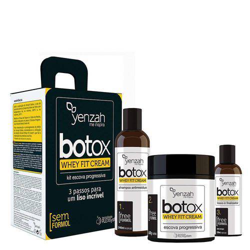 Tudo sobre 'Botox Whey Fit Cream Yenzah - Kit Escova Progressiva'