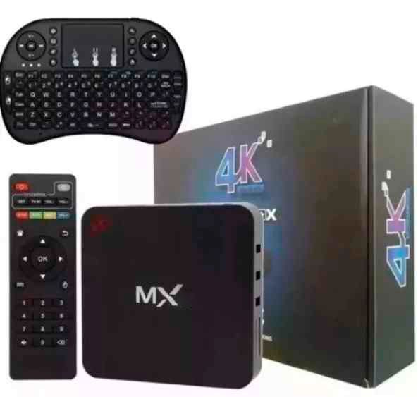 Box Android 8.1 Smartv - Tv 4K - 16gb e 3gb Ram + Controle - Mx