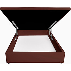 Box Baú Casal Ideal Design Marrom 6 Pés - (138x188x38cm)