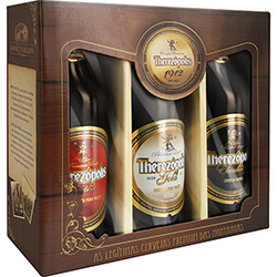 Tudo sobre 'Box Cervejas Brasileiras Therezopolis Trio Degustação Rubine + Ebenholz + Gold 600ml'