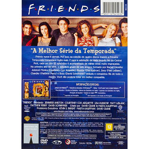 Box DVD Coleção Friends: 1º Temporada Completa - (4 DVDs)