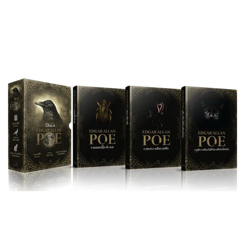 Box - Edgar Allan Poe - Histórias Extraordinárias - 3 Volumes - Acompanha Pôster