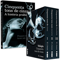 Box Livro - Trilogia Cinquenta Tons de Cinza + DVD - 50 Tons de Cinza: a Verdade Proibida