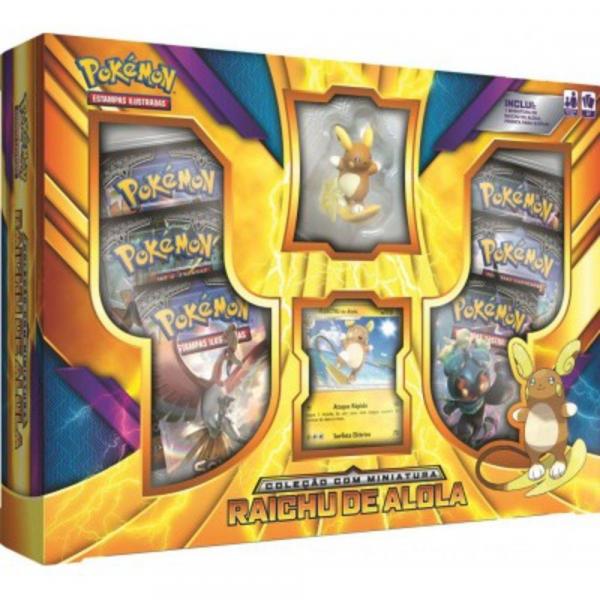 Box Pokémon Raichu de Alola com Miniatura - Copag