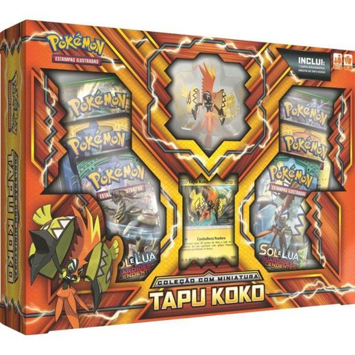 Box Pokemon Tapu Koko com Miniatura - Copag