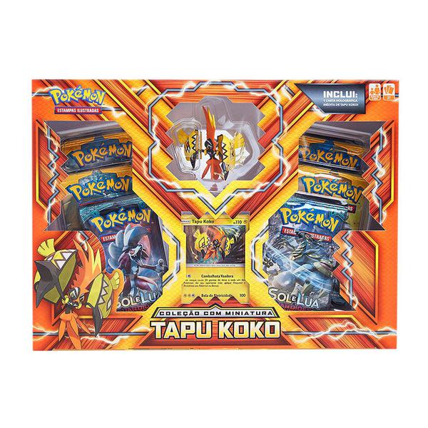 Box Pokémon Tapu Koko com Miniatura - Copag