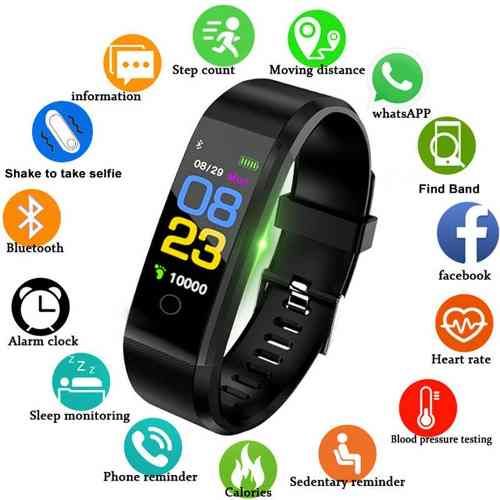 Tudo sobre 'Bracelet Relógio Smartband 115 Plus Pressão Arterial Monitor Cardíaco'