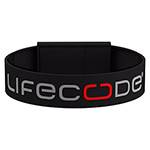 Bracelete LifeCode Salva-Vidas 17,5cm - Preto P