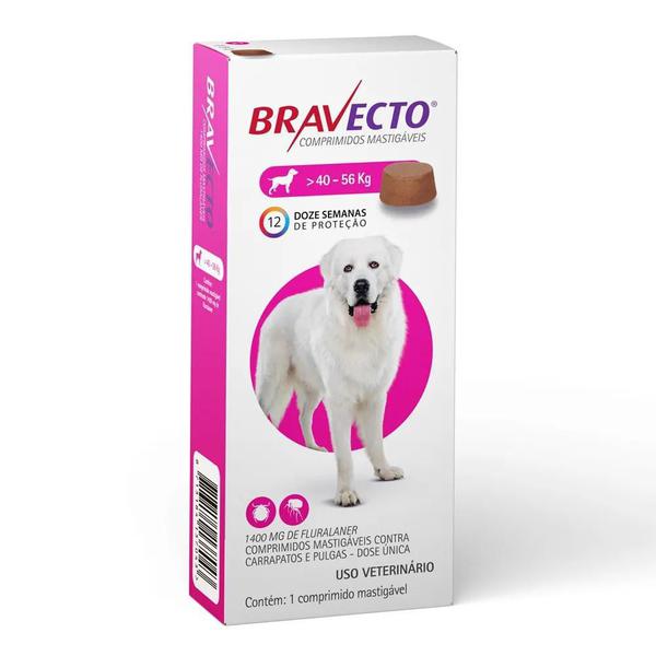 Bravecto 1400mg para Cães de 40 a 56kg - 1 Comprimido - Msd