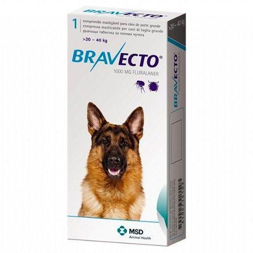 Bravecto Anti Pulgas e Carrapatos para Cães de 20 a 40kg