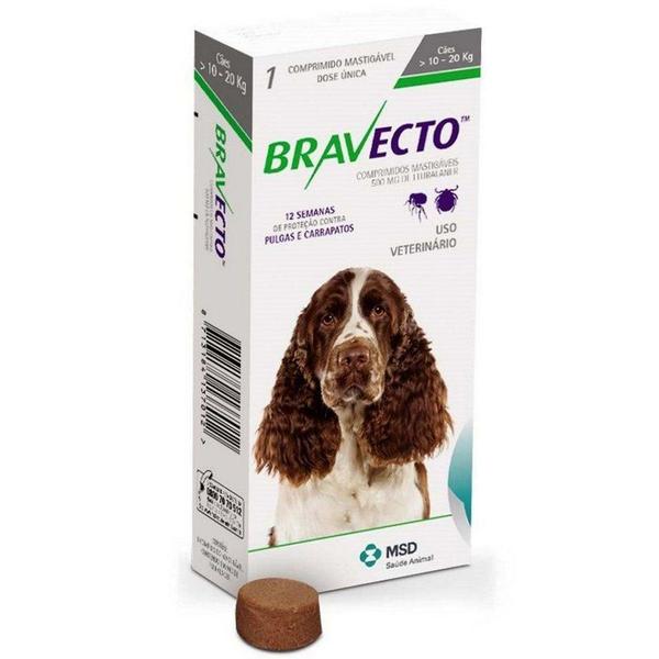 Bravecto Anti Pulgas e Carrapatos para Cães de 10 a 20kg