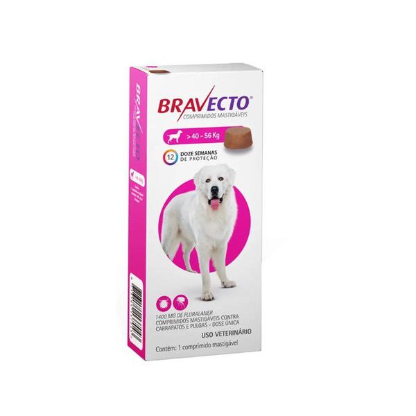 Bravecto Antipulgas e Carrapatos Transdermal para Cães de 40 a 56kg 1400mg - Msd