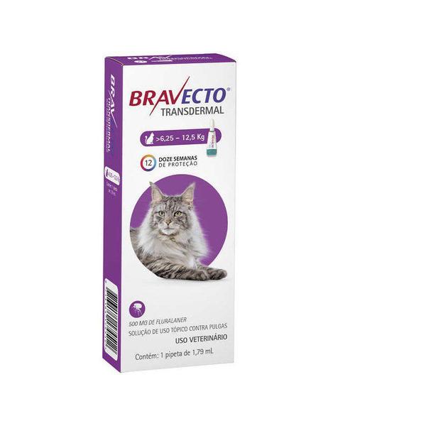 Bravecto Antipulgas Transdermal para Gatos de 6,25 a 12,5kg 500mg - Msd