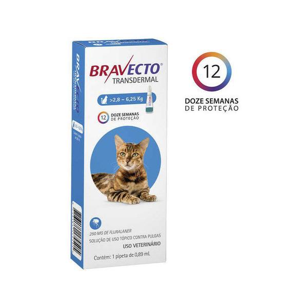 Bravecto Antipulgas Transdermal para Gatos de 2,8 a 6,25 Kg 225mg - Msd