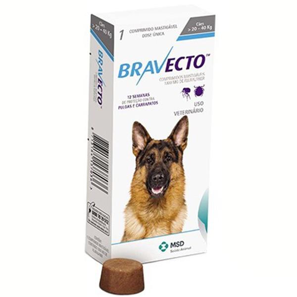 Bravecto Comprimido para Cães de 20 a 40kg - Msd