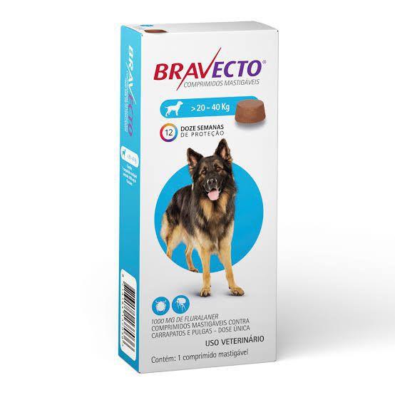Bravecto Comprimido para Cães de 20 a 40kg - Msd