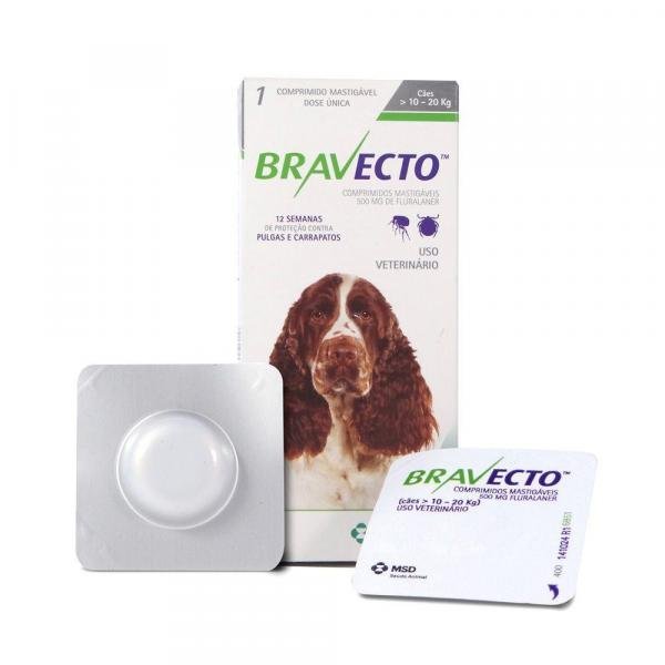 Bravecto Comprimido para Cães de 10 a 20kg - Msd
