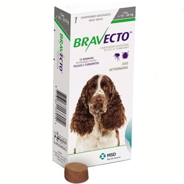 Bravecto Comprimido para Cães de 10 a 20kg - Msd
