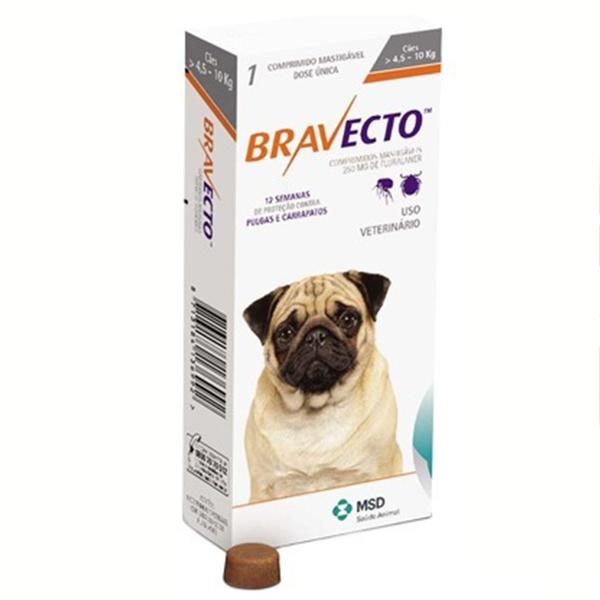 Bravecto Comprimido para Caes de 4,5 a 10kg - Msd