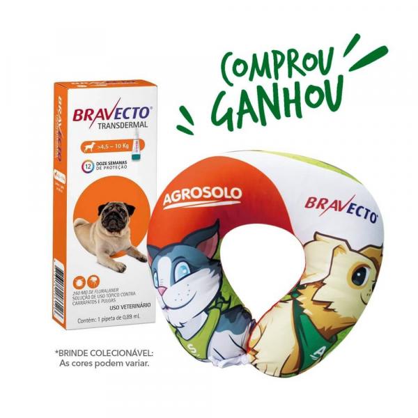 Bravecto Transdermal Antipulgas e Carrapatos para Cães de 4,5 a 10 Kg - 250 Mg
