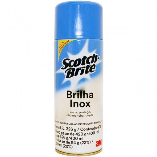 Brilha Inox Scotch Brite Spray 400ml - 3M