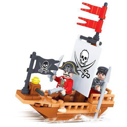 Tudo sobre 'Brinquedo Barco Pirata para Montar Cx com 66'