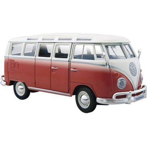 Brinquedo Carro Miniatura Volkswagen Kombi Escala 1:24 Special Edition - Maisto - Vermelho/branca -