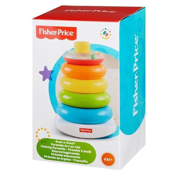 Brinquedo de Atividades FP - Piramide de Argolas Coloridas MATTEL - Fisher Price