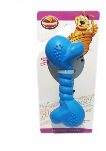 Brinquedo de Borracha Mordedor P/ Cães Cachorro - Pet M (Azul)