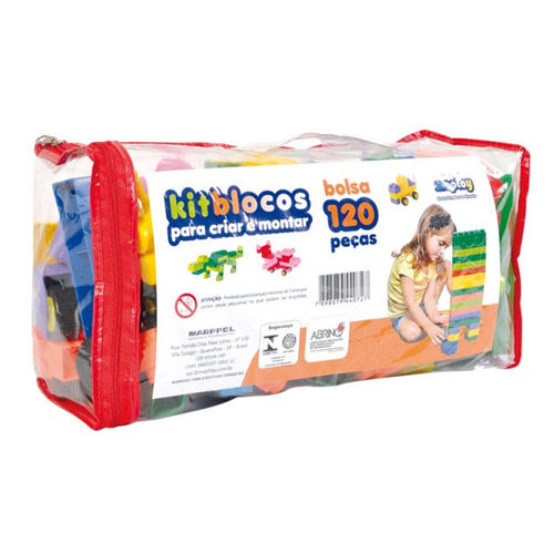 Brinquedo de Montagem Blocos Blocks Kids 120 Peças Maptoy