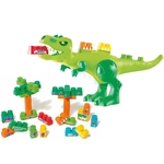 Brinquedo Educativo Blocos de Montar Baby Land Dino Jurássico
