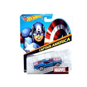 Brinquedo Hot Wheels Carros Marvel 1 Peça - Capitão América - BDM73