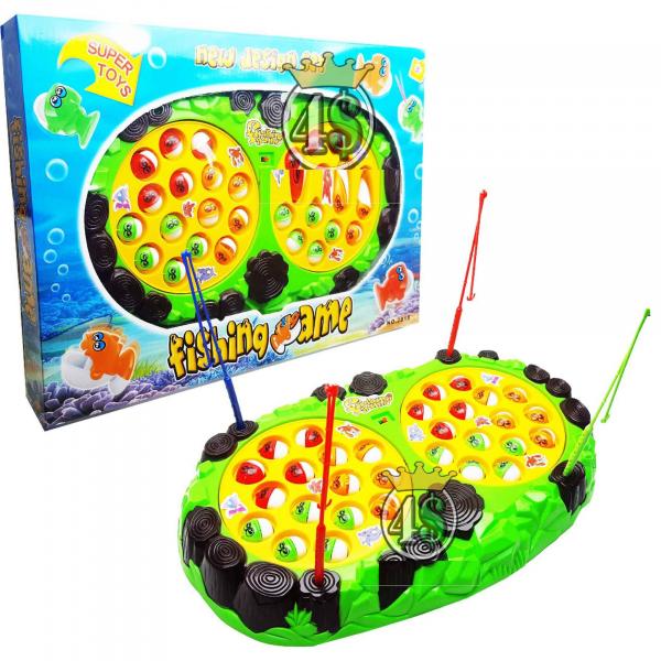 Brinquedo Jogo Pega Peixe Duplo Maluca Pescaria Infantil Criança - Ark Toys