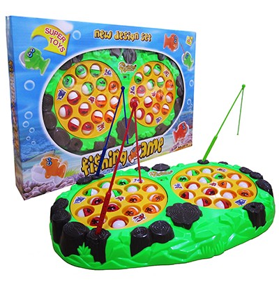 Brinquedo Jogo Pega Peixe Duplo Maluca Pescaria Infantil Criança - Camp