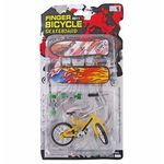 Brinquedo Kit Mini Bicicleta e 2 Skate de Dedo
