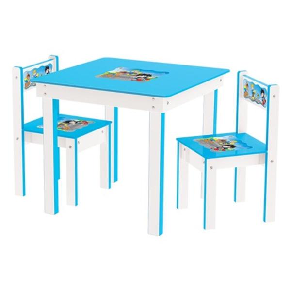 Brinquedo Mesinha com 2 Cadeiras Azul Goplay Junges Ref 921
